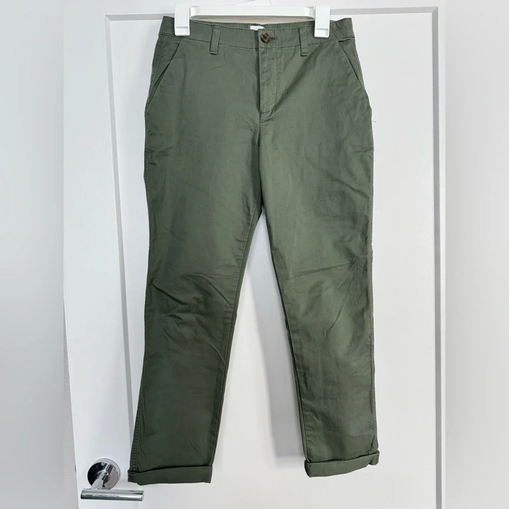 Olive Gap Girlfriend Chino Pants - Picture 1 of 3